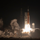 NASA’s Space Launch System rocket carrying the Orion spacecraft launches on the Artemis I flight test, Wednesday, Nov. 16, 2022, from Launch Complex 39B at NASA’s Kennedy Space Center in Florida.